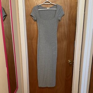 See You Monday Gray Midi Dress